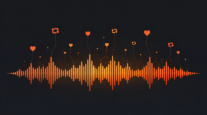 Fala dźwiękowa z sygnałami zaangażowania na SoundCloud