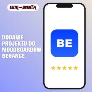 Dodanie projektu do moodboardów Behance, social-market.pl