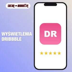 Wyświetlenia Dribbble, social-market.pl