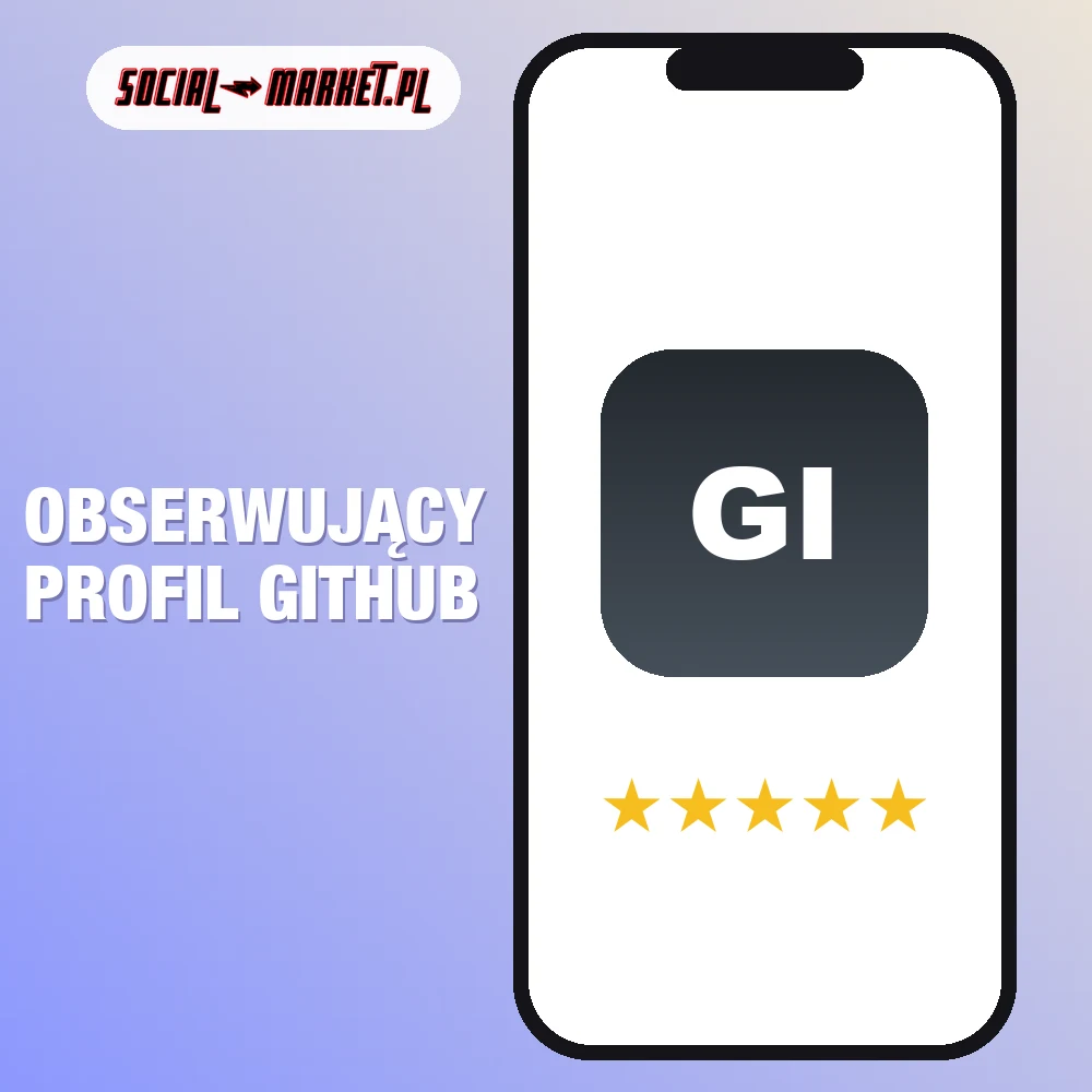 Obserwujący profil GitHub 1 Obserwujący profil GitHub, social-market.pl