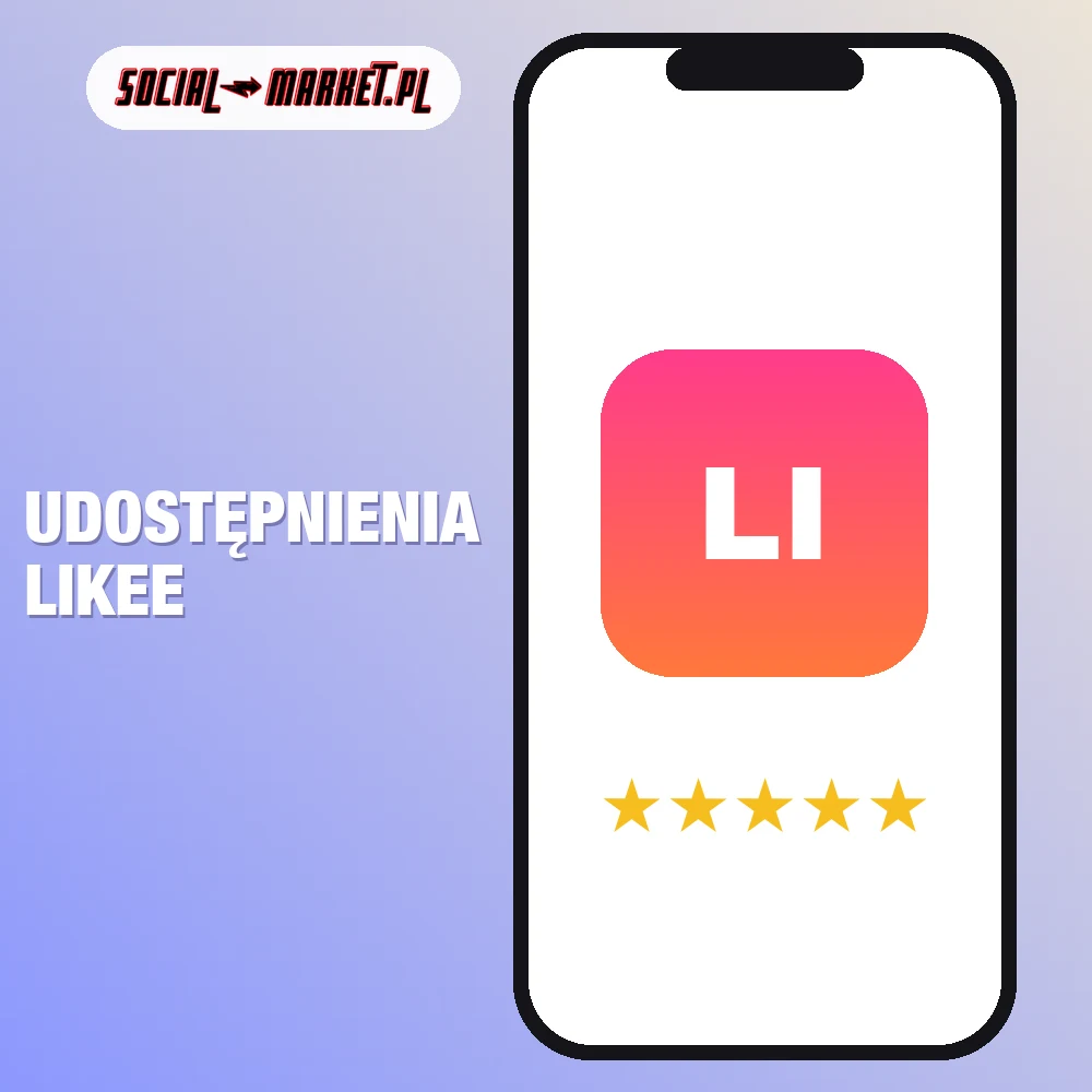 Udostępnienia Likee 1 Udostępnienia Likee, social-market.pl