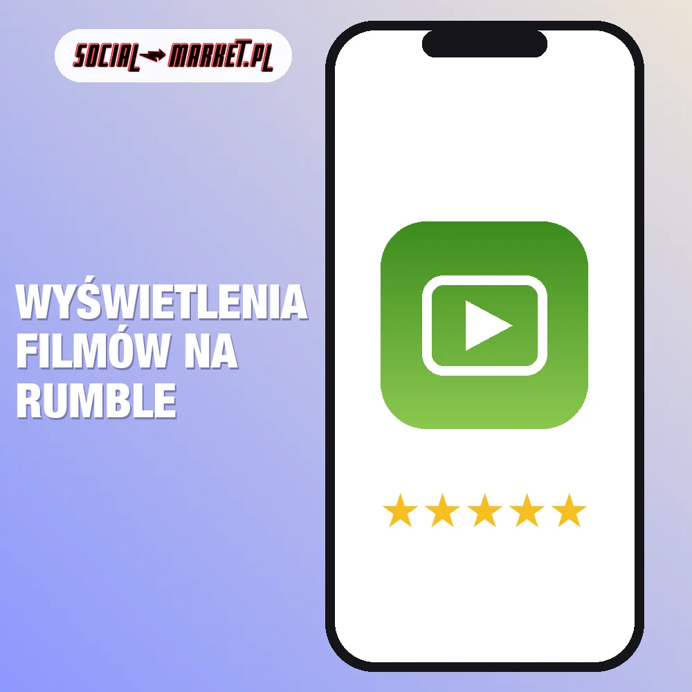 Wyświetlenia filmów na Rumble 1 Wyświetlenia filmów na Rumble, social-market.pl