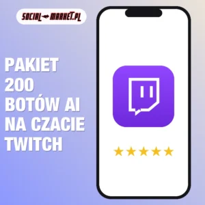 Pakiet 200 botów AI na czacie Twitch, social-market.pl