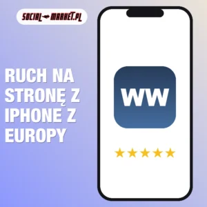 Ruch na stronę z iPhone z Europy, social-market.pl