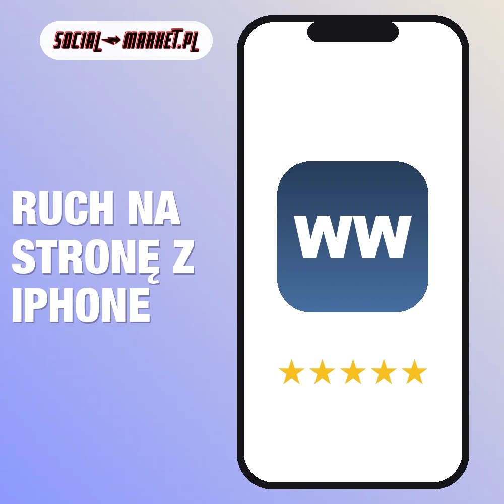 Ruch na stronę z iPhone 1 Ruch na stronę z iPhone, social-market.pl