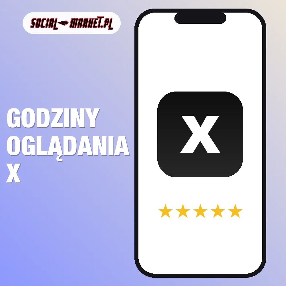 Godziny oglądania X (Twitter) 1 Godziny oglądania X (Twitter), social-market.pl