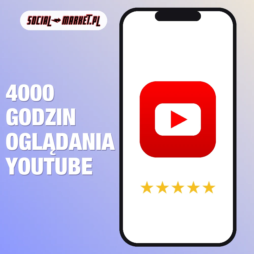 4000 godzin oglądania YouTube (pakiet do monetyzacji) 1 4000 godzin oglądania YouTube (pakiet do monetyzacji), social-market.pl